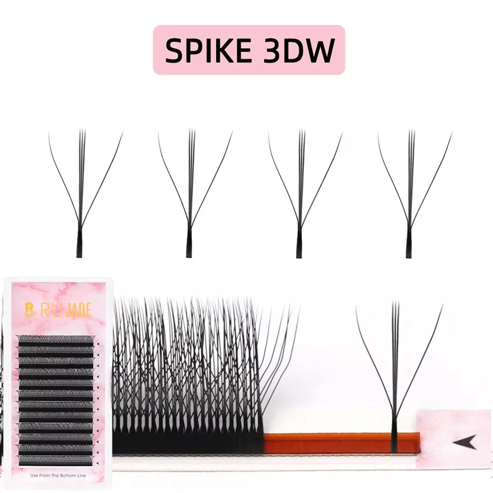 AGUUD Automatic Flowering 2D 3D 4D 5D W Shape Premade Fans Eyelash Extensions Natural Soft Individual Lashes Makeup Cilia