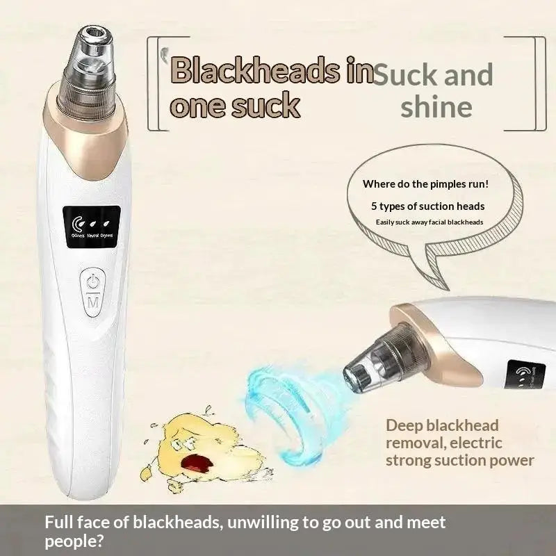Electric Facial Blackhead Vacuum Remover Deep Pore Cleansing Tool For Skin Care Pore Refining Cleansing Beauty Tool