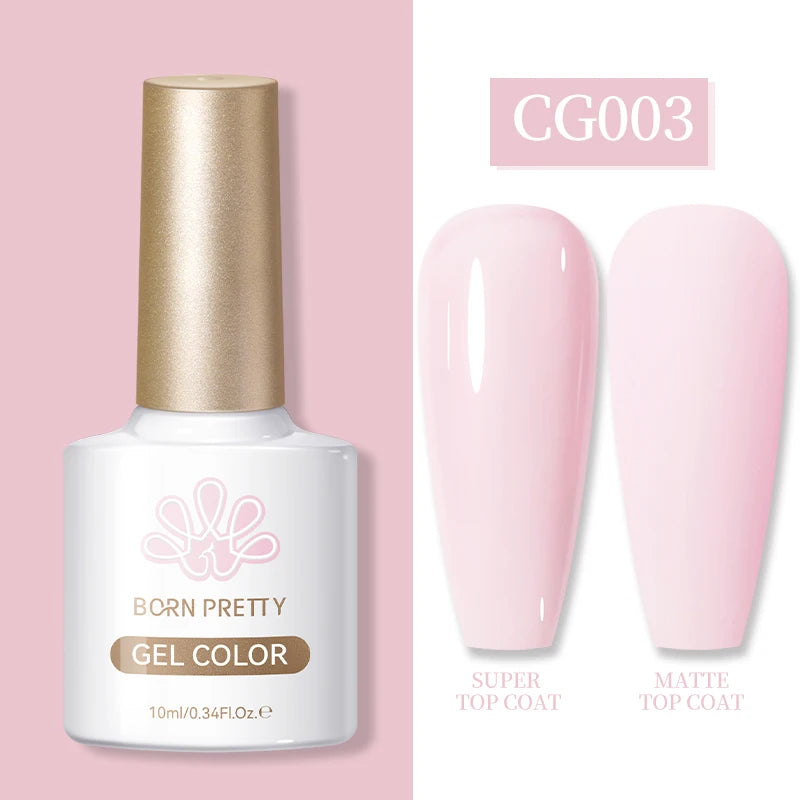 BORN PRETTY 10ml Gel Nail Polish Gel 130 Colors Semi Permanent Solid Nail Gel Varnish Soak Off UV Gel for Base Top Coat