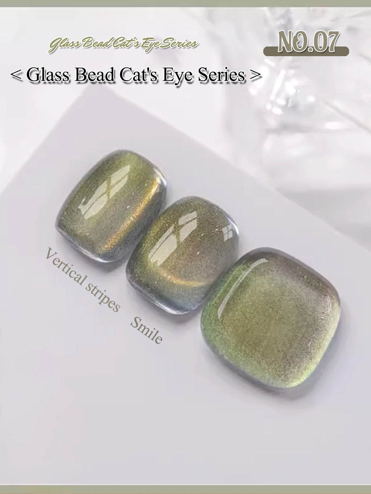 MN 10ML 1-16PCS Moonlight Ballet Magnet Cat Eye Nail Polish Gel Nude Pink Style With Gold Glass Beads Cat Eye Look Nail Polish