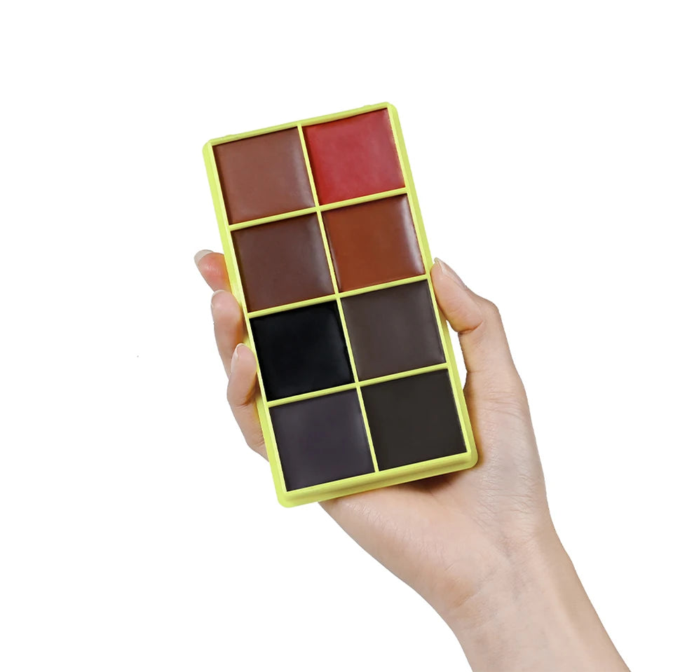 8 Shades Eyebrow Blush Palette With 3Pcs Makeup Brushes  Matte Shimmer Shadow Long Lasting Cosmetics Halloween Makeup Set