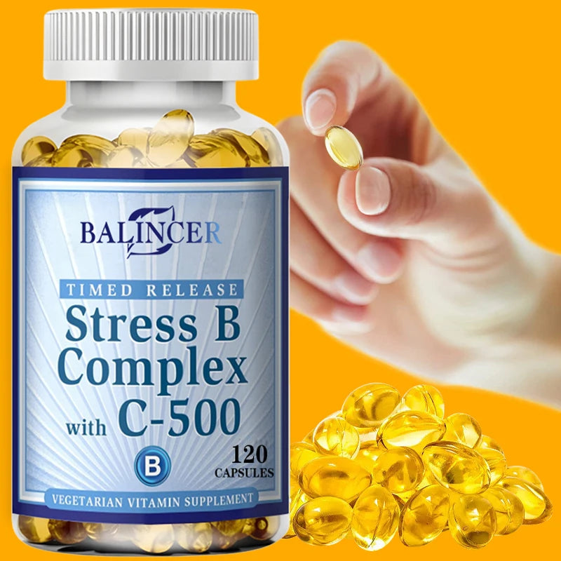 Vitamin B Complex Capsules - Helps Improve Immunity, Neutralizes The Energy in Cells, Improves Immunity and The Nervous System
