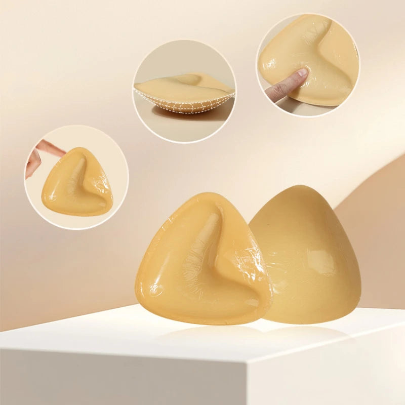 Women Triangle Nipple Cover Sticker Boost Inserts Bra Lift Up Bra Pads Adhesive Cup Chest Patch Breast Invisible Bra Bikini Pad