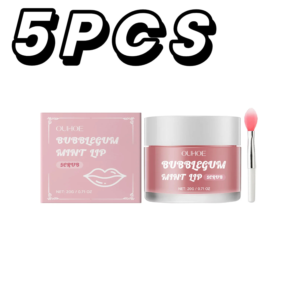 Strawberry Mint Lip Exfoliator Sea Salt Scrub Gentle Polishing For Chapped Peeling Lips Smoothing Lip Prep Before Lipstick