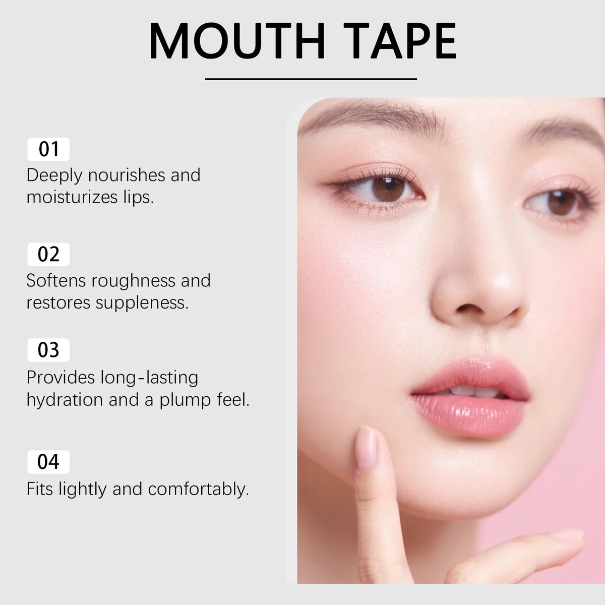 Mouth Tape Lip Care Sleeping Patch Hydrating Moisturizing Collagen Hyaluronic Acid Soft Breathable  Lips Night Mask 30 Patches