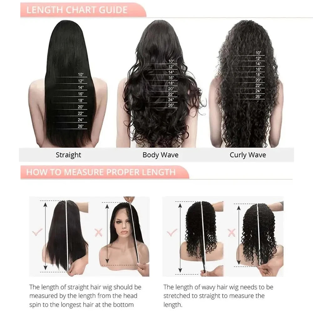 13x6 HD Lace Front Wigs 42 Inch 200% Density Straight Lace Front Wigs Human Hair Pre Plucked Straight Human Hair Wig for Women
