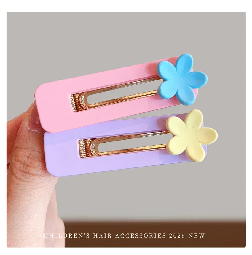 2026 New 5PCS/SET Korean Sweet Style Cute Bow Cloud Wave Hair Clips  No Hurt Hair BB Clips for Baby Girls Toddler Accessories