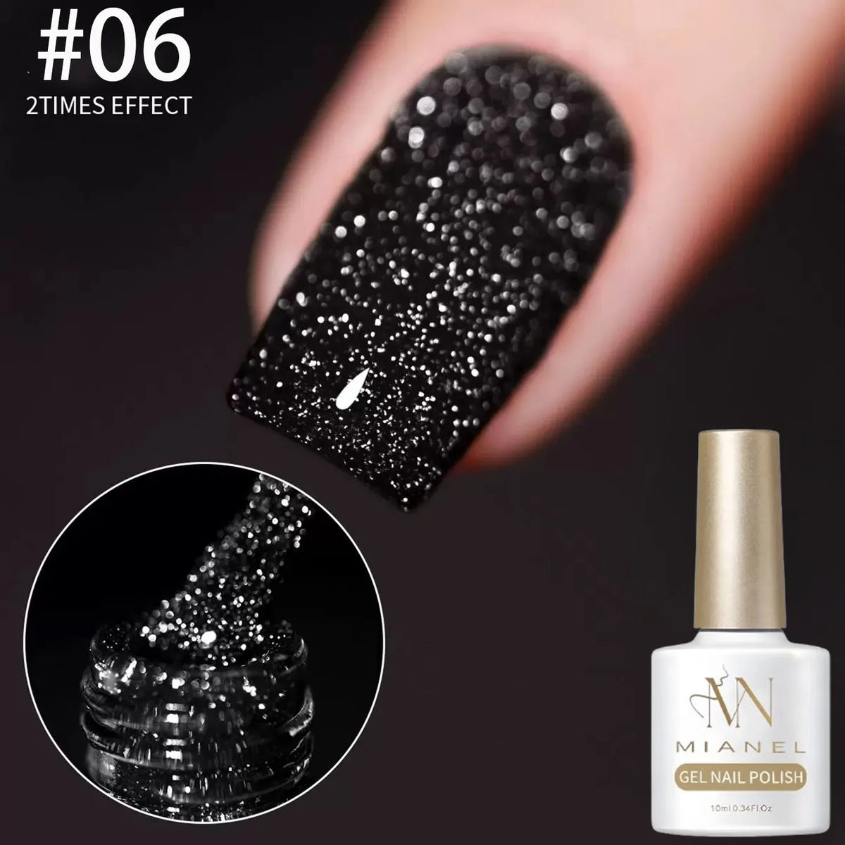 MIANEL 2026 Autumn Gel Nail Polish Adhesive Burst Flash Broken Diamond Halloween Christmas Nails Art Kit for Professional Use