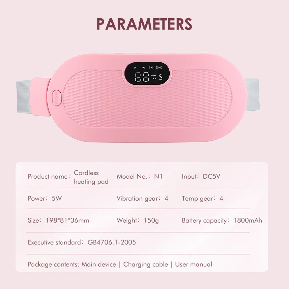 Menstrual Heating Pad Smart Warm Palace Belt for Relieving Waist Pain During Menstruation Heating Abdominal Waist Massage Tools