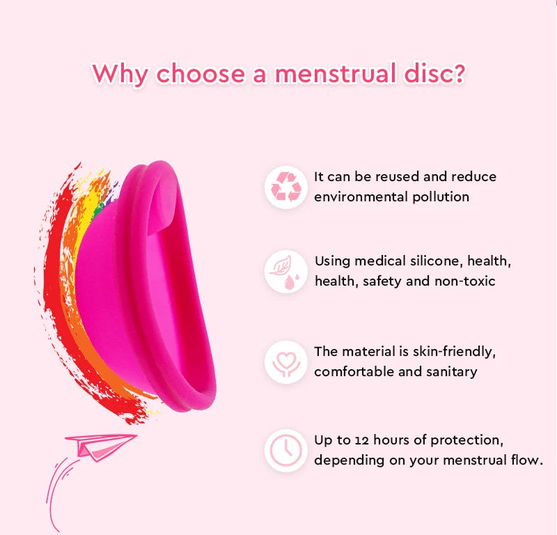 10pcs Flat Menstrual Cups Medical Silicone Period Disk Menstruation Collector Menstrual Disc Reusable Disco Femenino