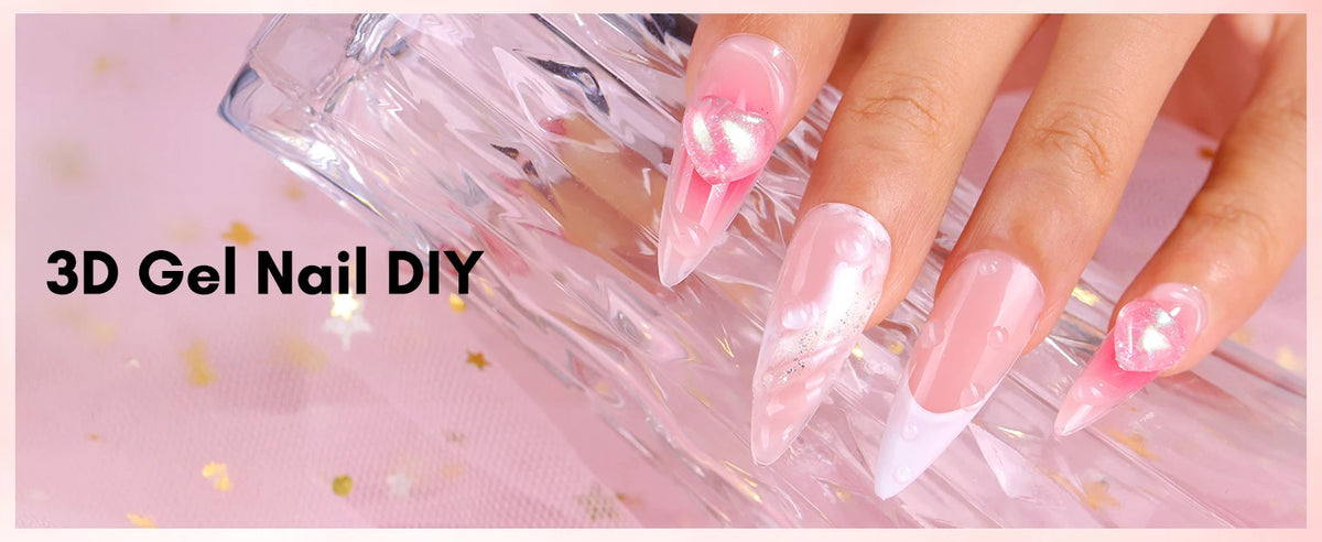 Makartt Solid Gel Builder: 4-in-1 Clear White Non-sticky for Extension 3D Sculpting Nail, UV Glue for Acrylic Tips, Rhinestones