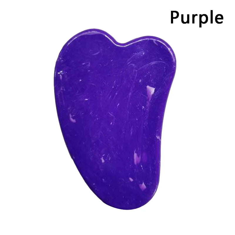 1Pcs Plastic Scraper Board Massage Rose Quartz Jade Guasha Stone For Face Neck Skin Lifting Wrinkle Remover Beauty Care