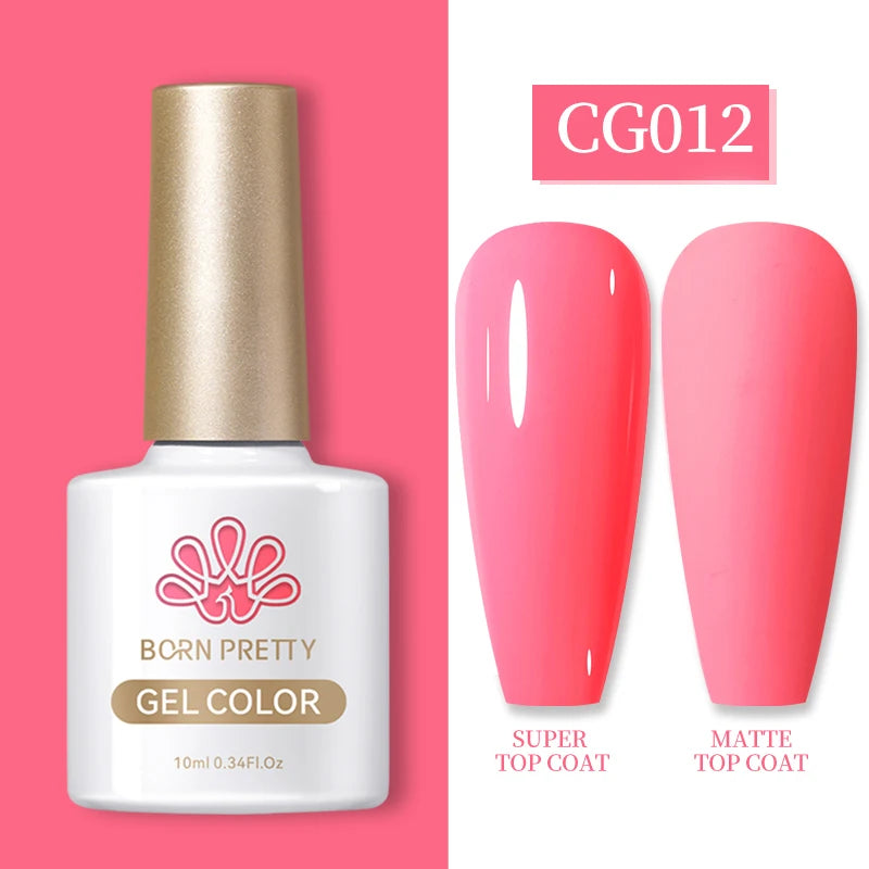 BORN PRETTY 10ml Gel Nail Polish Gel 130 Colors Semi Permanent Solid Nail Gel Varnish Soak Off UV Gel for Base Top Coat