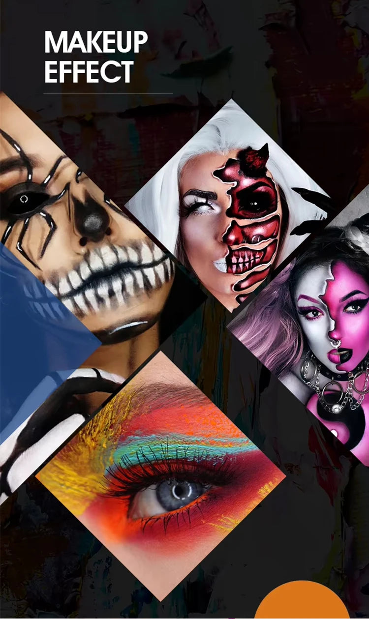 22 Color Face Body Painting Kit for Kids Adults,Face Paint Makeup Palette with Brush,Halloween Carnival Artist Cosplay Art Party