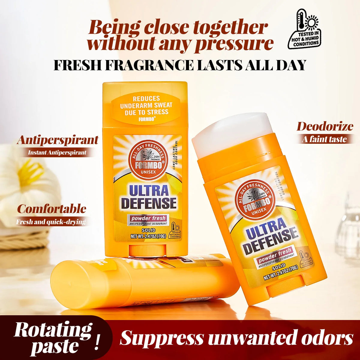Antiperspirant Deodorant Stick,Gentle Deodorant,Keeps Underarms Dry and Fresh All Day,Ideal for Daily Use and Sports Occasions