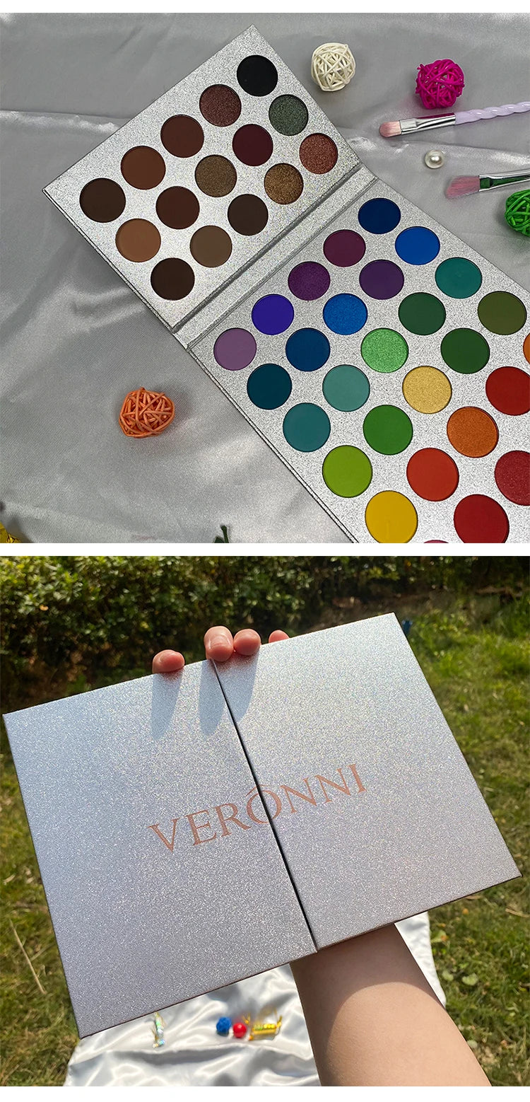 65-Color Eyeshadow Palette Makeup-High Pigmented Eye make up Tool Matte Glitter Finishes for Festival Christmas Cosmetics makeup