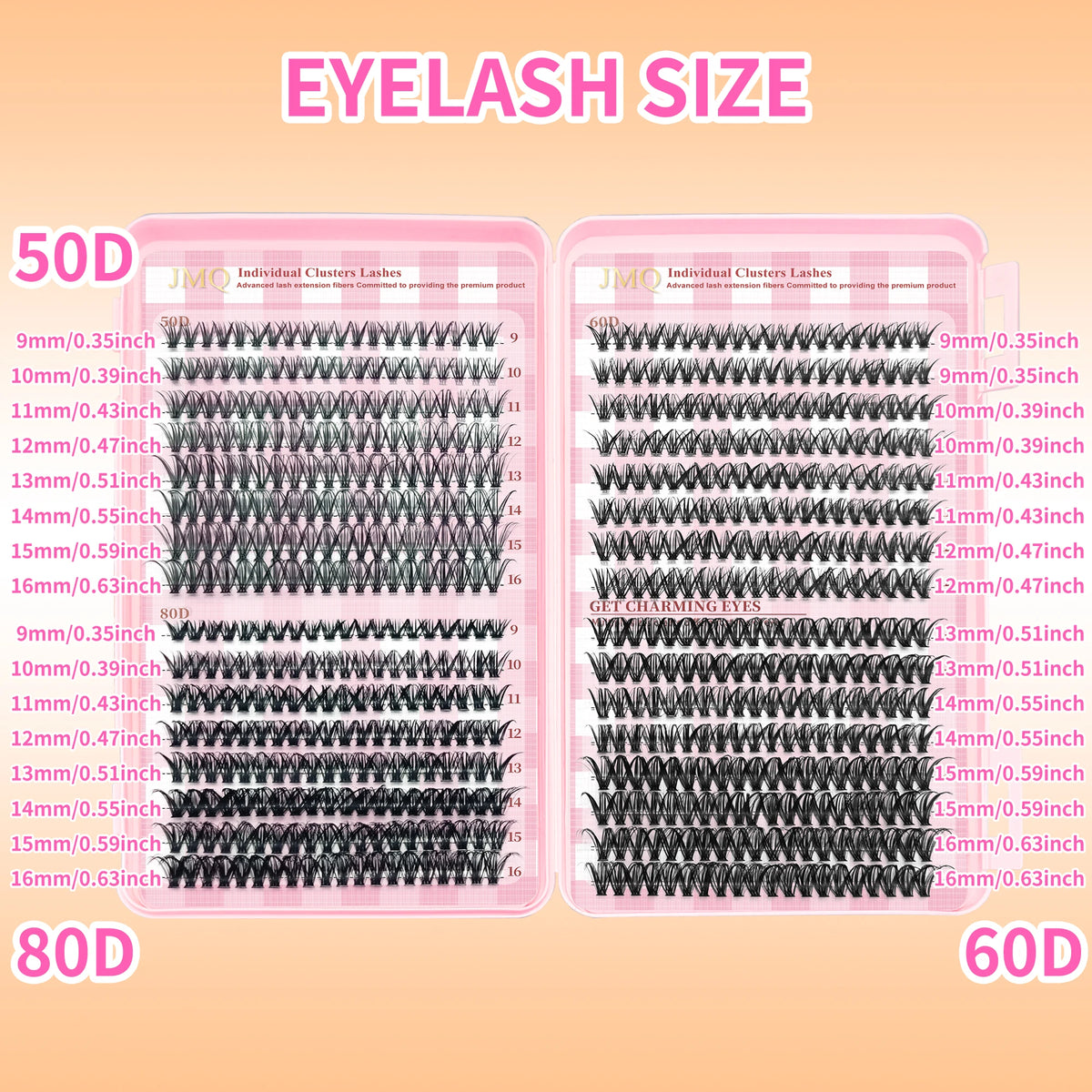 LAKANAKU Manga DIY Lashes Book Lash Cluster Tray Bottom Clusters Volume Set Eyelash Extensions Individual Eyelashes