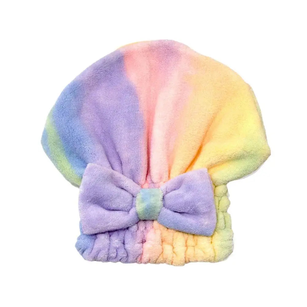Microfiber Hair Drying Towels Head Wrap with Bow-Knot Shower Cap Hair Turban HairWrap Bath Cap for Curly Long Wet Hair Gift 2026