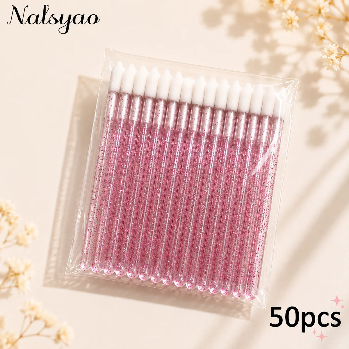 50Pcs Disposable Lip Brush Individual Lash Cleaning Mascara Applicator Makeup Brushes for Eyelash Extension Removal