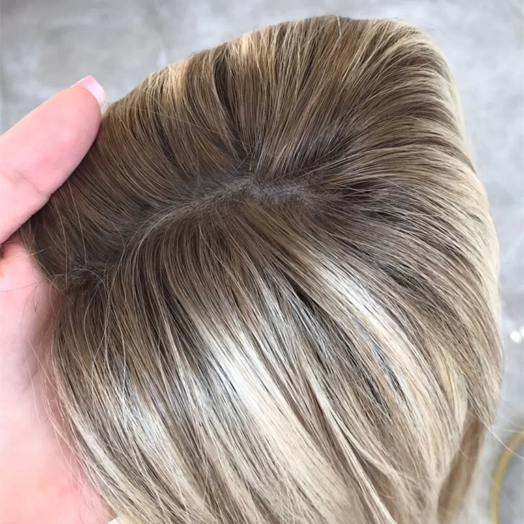 Soft Highlight Blond Straight Hair 150 density and 13×4 100%human hair wig lace front wig, with baby hair pre plucked