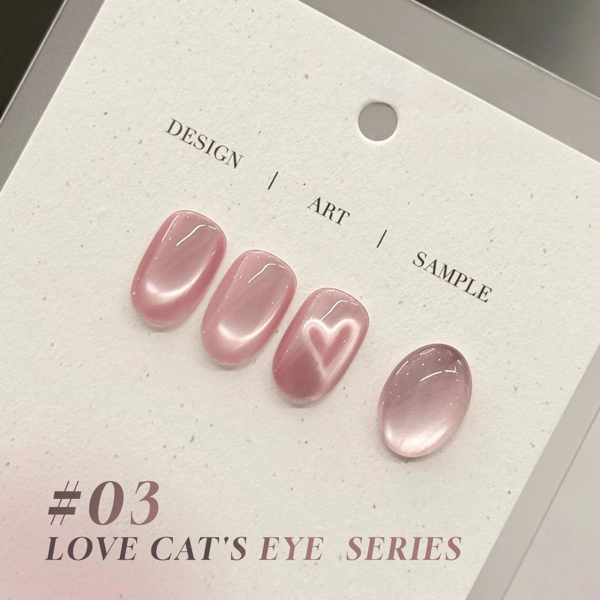MN 10ML 1-16PCS Moonlight Ballet Magnet Cat Eye Nail Polish Gel Nude Pink Style With Gold Glass Beads Cat Eye Look Nail Polish