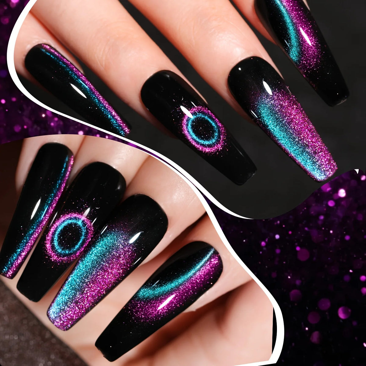 8pcs 15ml Cat Eye Nail Polish Set Contains Magnets Reflective Cat's Eye Magnetic Nail Gel Soaking UV LED Gel Salon Female Nail
