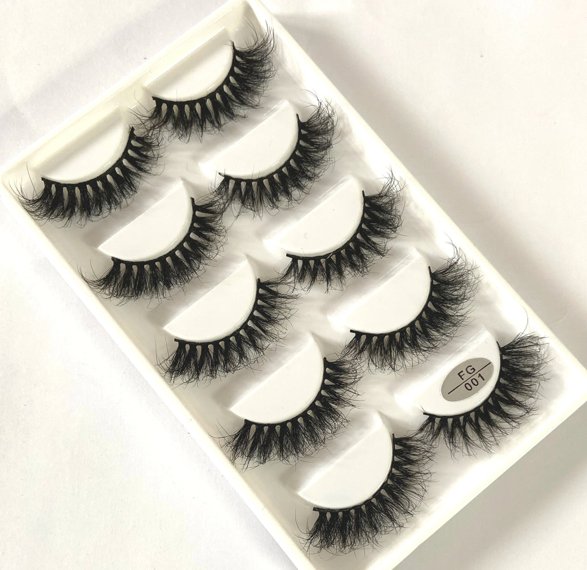 HBZGTLAD 5Pairs Handmade Mink Lashes Short False Eyelashes Dense Natural Long Messy Eye Lashes Reusable Stage Makeup Eyelashes