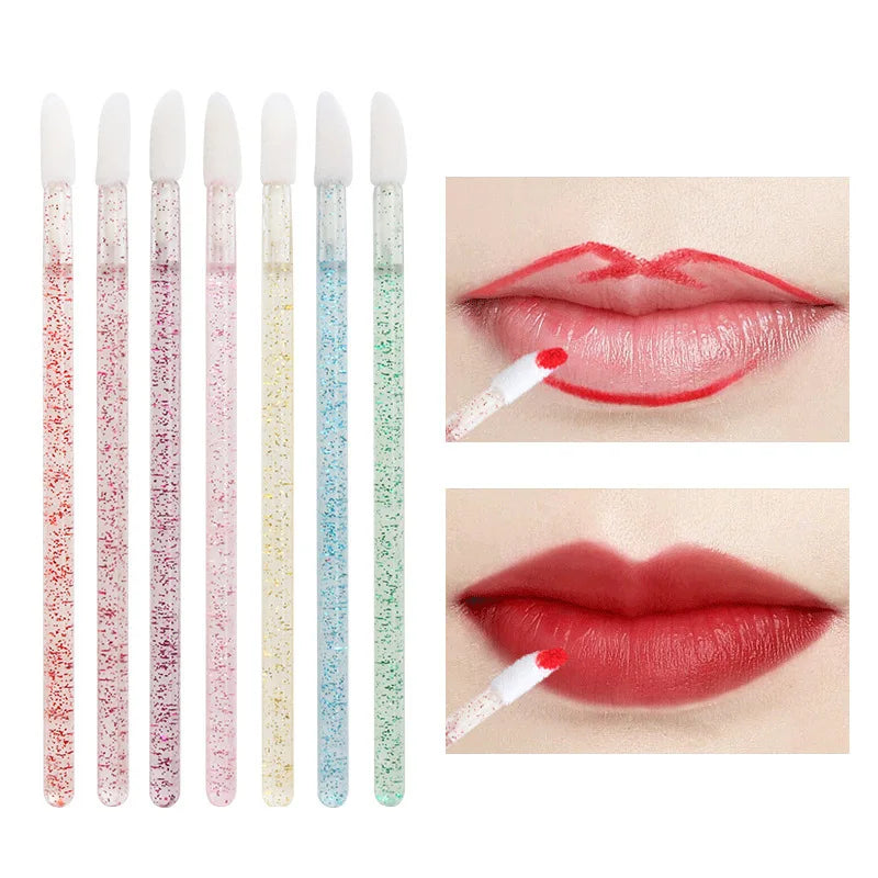 300/500PCS Crystal Lip Brushes Set Lipstick Gloss Wands Applicators For Eyelash Extension Makeup Brush Beauty