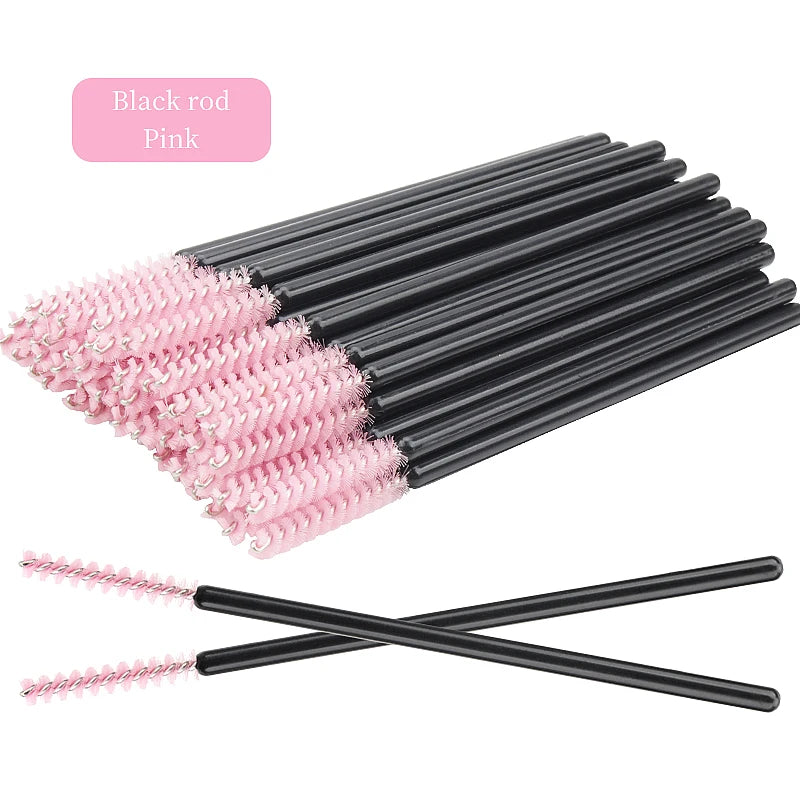 200/500 Pcs Eyelash Brushes Disposable Crystal Fine Head Eyebrow Brush  Mascara Wand Applicator Lashes Extension Makeup Tools