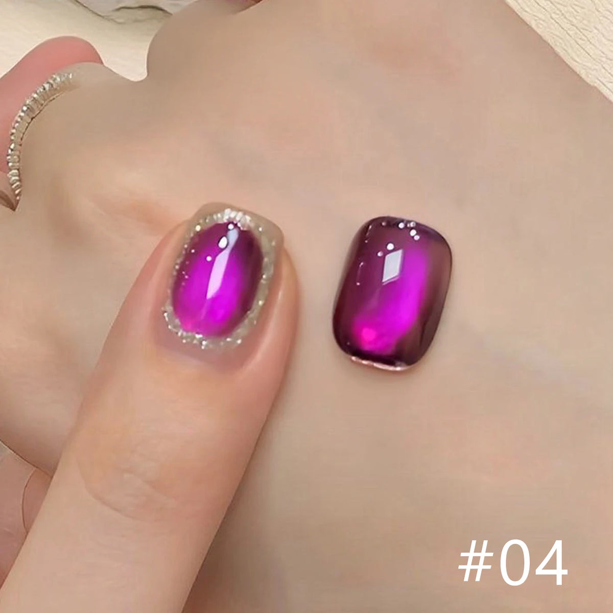 10ML 1-10pcs Christmas Red Nails Gold Black Nails Fiery 10-Color Glass Bead Cat Eye Gel Nail Polish Fine Powder Super Shimmering