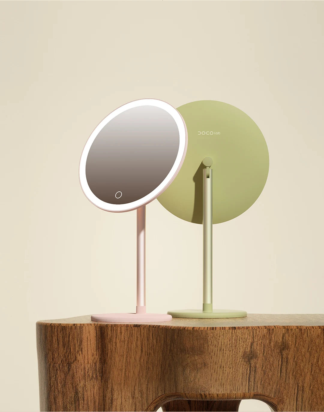 DOCO Makeup Mirror Desktop Adjustable LED Light High Quanlity Metal Texture Perfect for Gift Giving