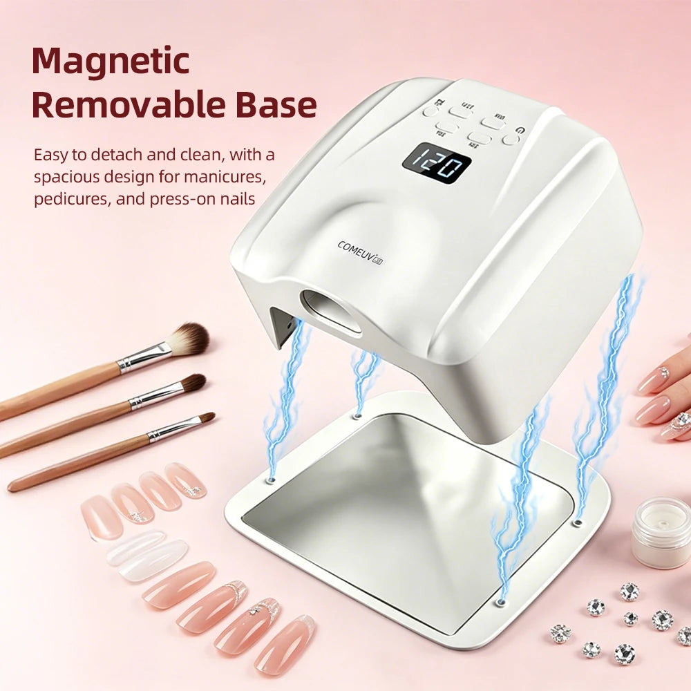 2‑in‑1 Auto‑Sensor UV LED Nail Dryer 78LED Dual Port for Single Finger Toe Full Hand Gel Curing Manicure Pedicure Home Salon