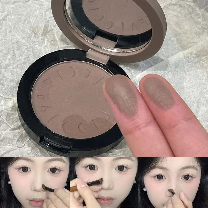 Monochrome Nose Shadow Contour Palette Natural Matte Cement Grey 3D Facial Bronzer Powder Cosmetic Highlight Brighten Contouring