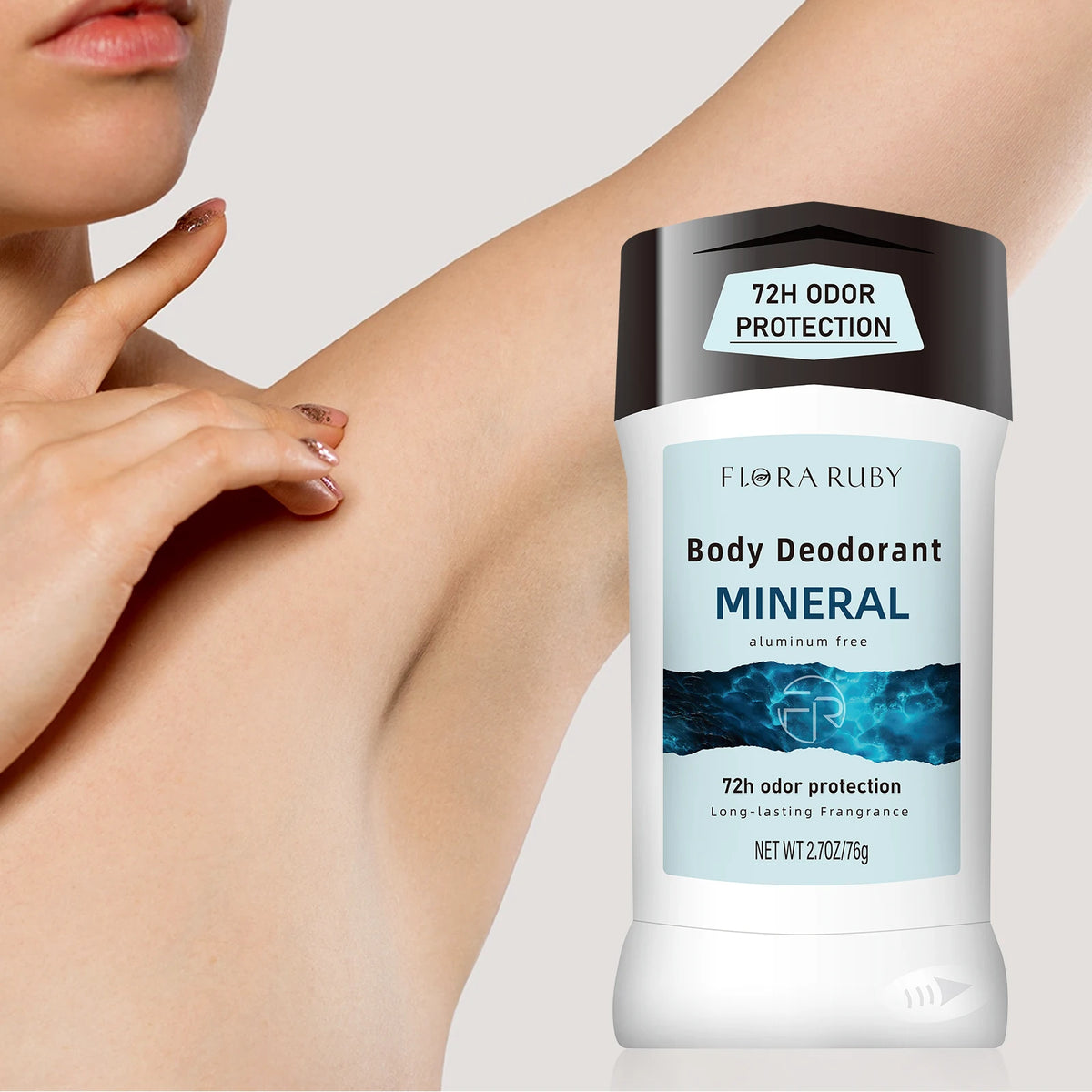 76g Mens Deodorant Refreshing Fragrant Body Care Cream- Long-Lasting Deodorizing,Anti-Sweating, Moisture Control Odor for Armpit