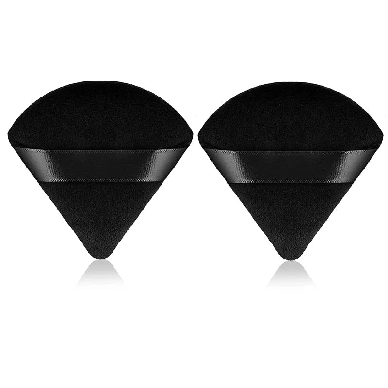 2/6PCS Triangle Velvet Cosmetic Puff Make Up Sponges Wet Dry Use for Face Eye Contouring Shadow Cosmetic Foundation Makeup Tool