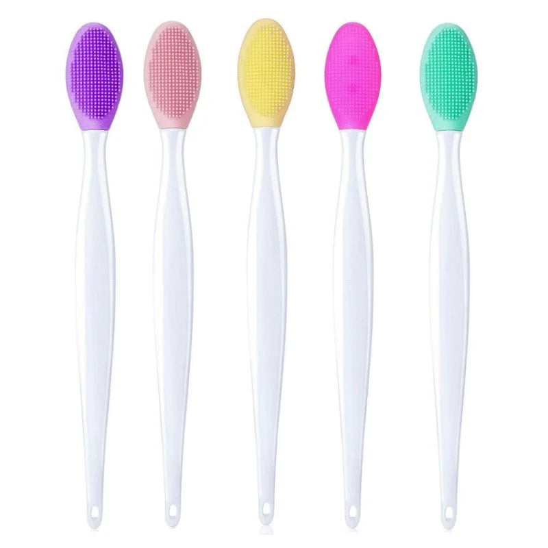 1-5pcs Skin Care Lip Exfoliating Facial Cleansing Face Scrub Nose Brush Blackhead Remove Silicone Double-Sided Skin Care Tool