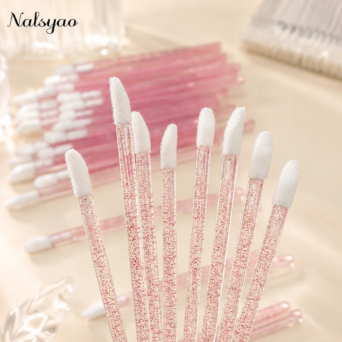 50Pcs Disposable Lip Brush Individual Lash Cleaning Mascara Applicator Makeup Brushes for Eyelash Extension Removal