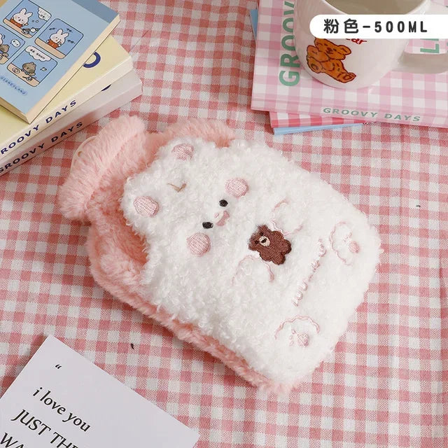 Cute Large Warmer Hot Water Bag for Period Pain Stuffed Menstrual Colic Heater Plush Hand Warmer Seed Guatero Bottle