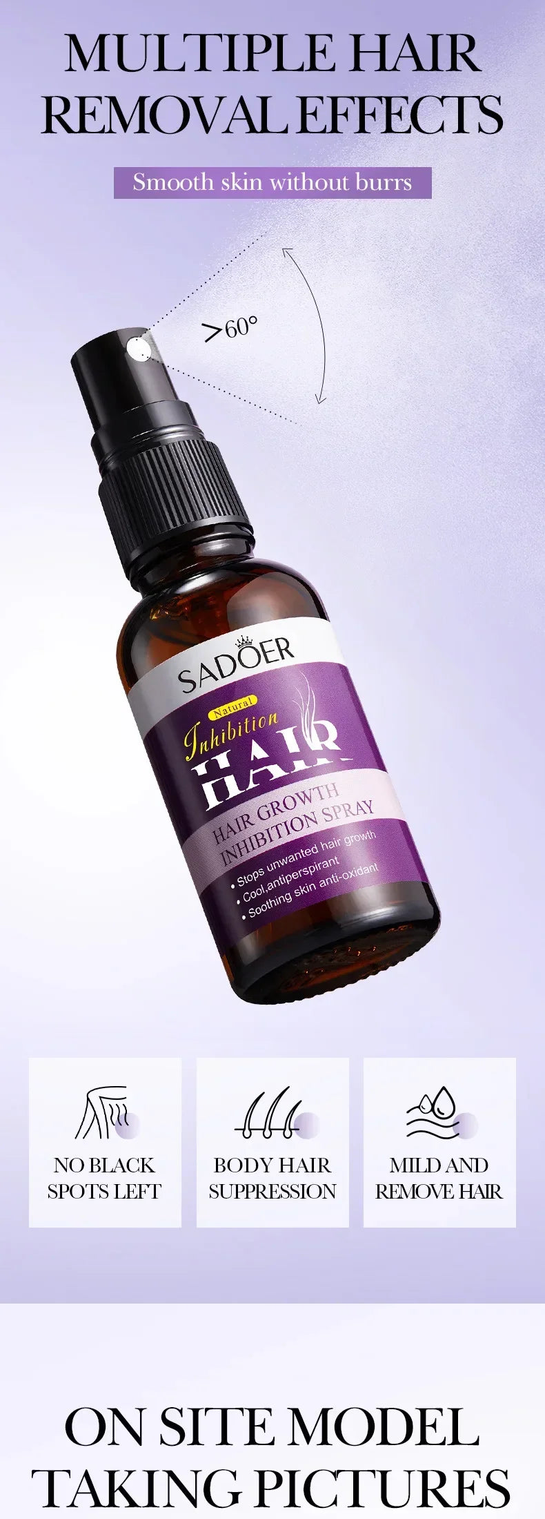 Hair Inhibition Serum Spray Painless Permanent Depilatory Cream Slow Hair Regrowth Full Body Private Parts Silky Skin Care