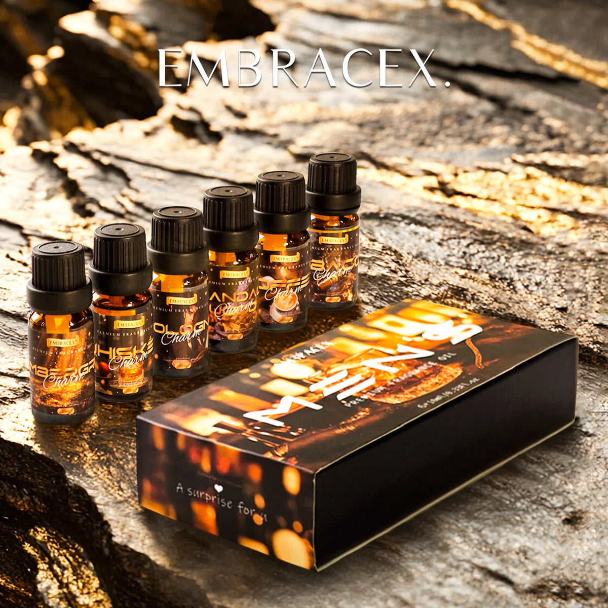 6PC/1Set Men's Fragrance Oils Gifts Box For Men For Humidifier&Diffuser Air Freshening Candle Making