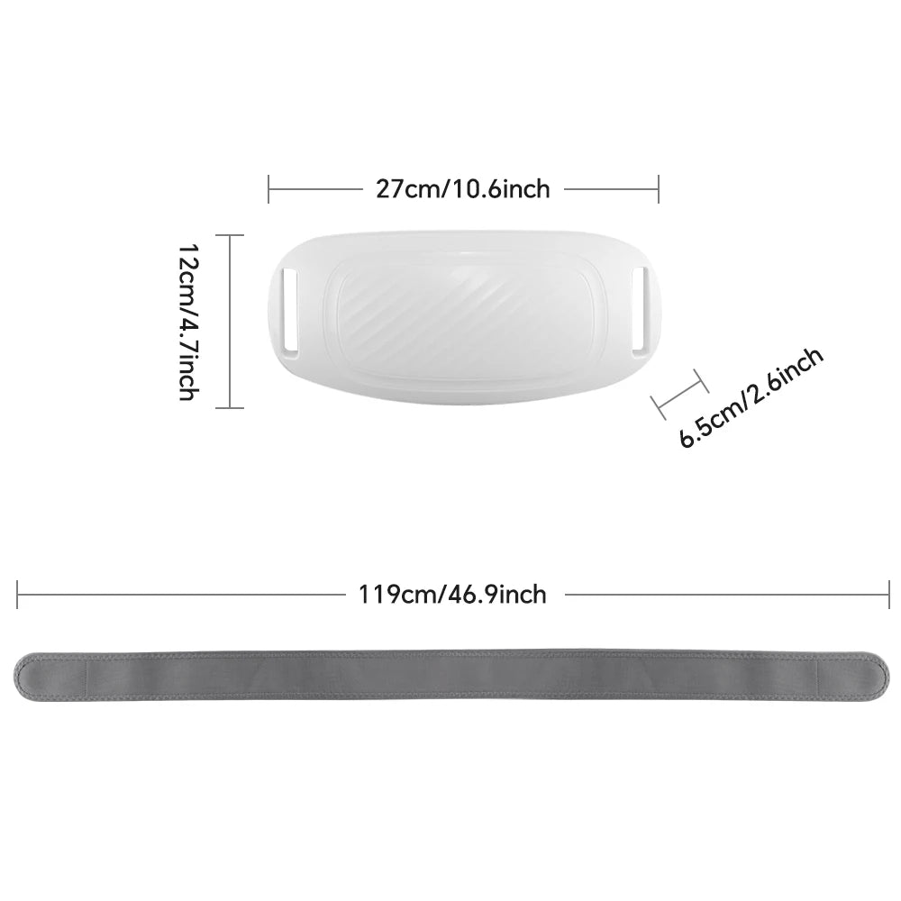 Electric Abdominal Massager with Heat, 9 Speeds 6 Modes Cordless Belly Stomach Kneading Massage Belt for Waist Back Leg