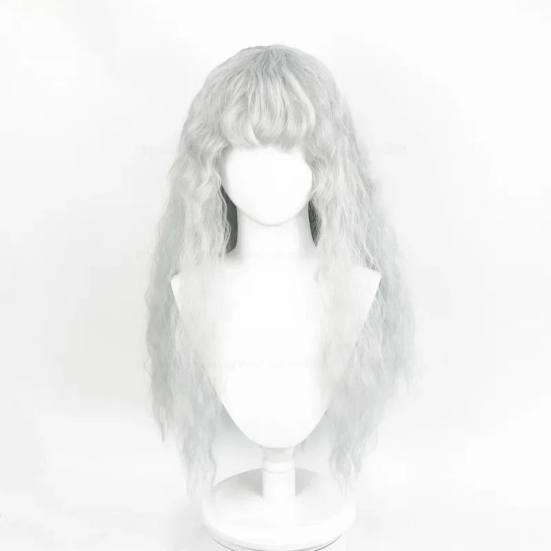 Griffith Cosplay Wig Light Grey Curly Wavy  Long Heat Resistant Synthetic Hair Wigs