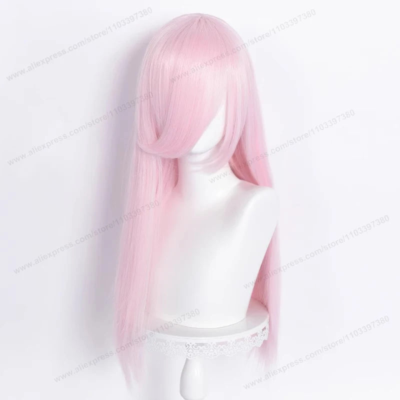 60cm Long Straight Cosplay Synthetic Wig With Bangs Golden Yellow Green Blonde Purple Heat Resistant Hair Anime Wigs + Wig Cap