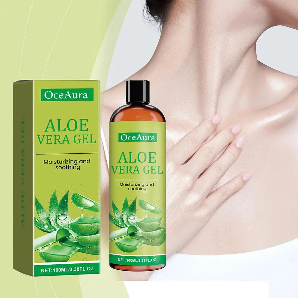 Natural Aloe Vera Gel Sunburn Repairing Treatment,Moisturizing Nourishing Hydrating Face Cream Skin Care Face Body Cream