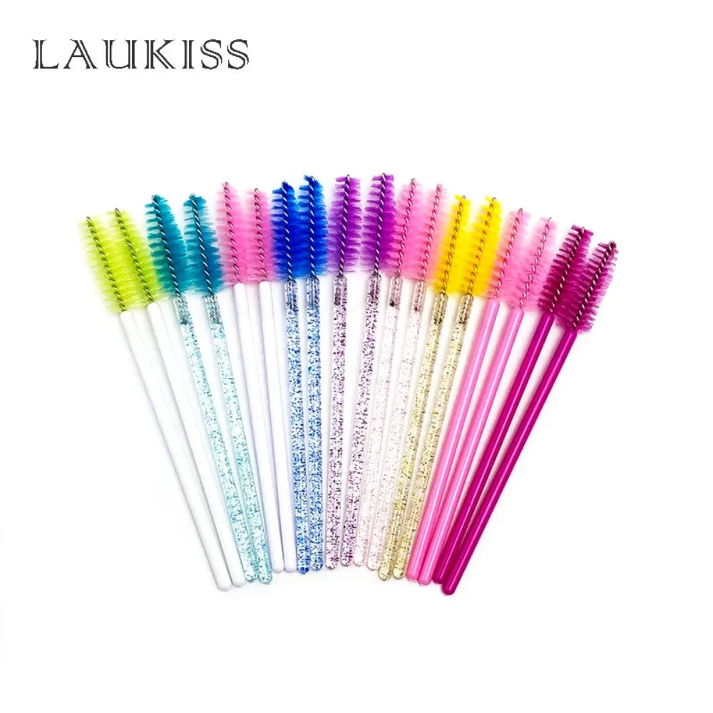 Eyelash Brush Mascara Wands Spoolies Eyebrow Lash Cleaning Brushes Applicator Makeup Tools 50/1000/2000pcs