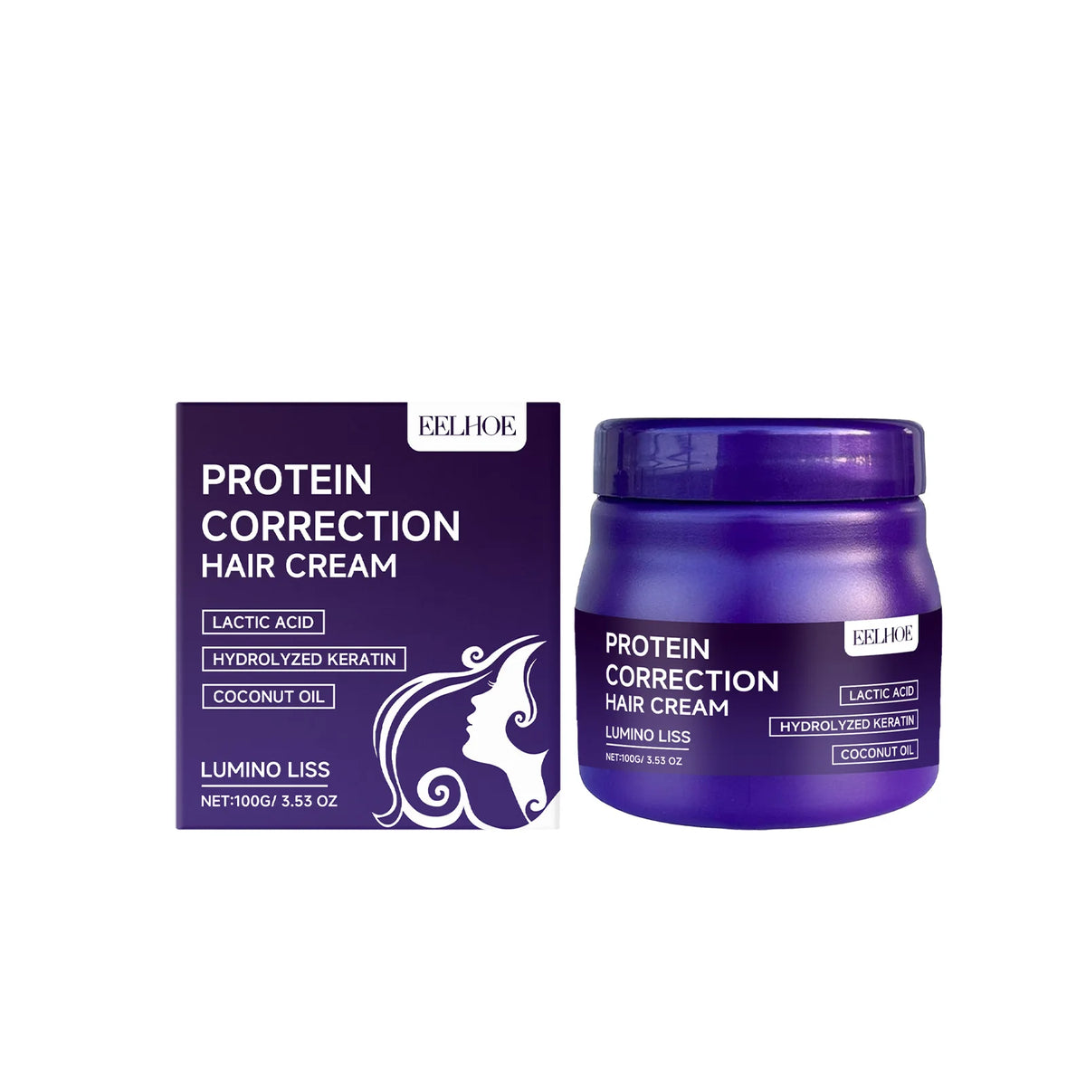 Protein Hair Straightening Cream Repair Dry Frizz Damage Leave-In Treatment Healing Color Protection Deep Conditioning Hair Mask