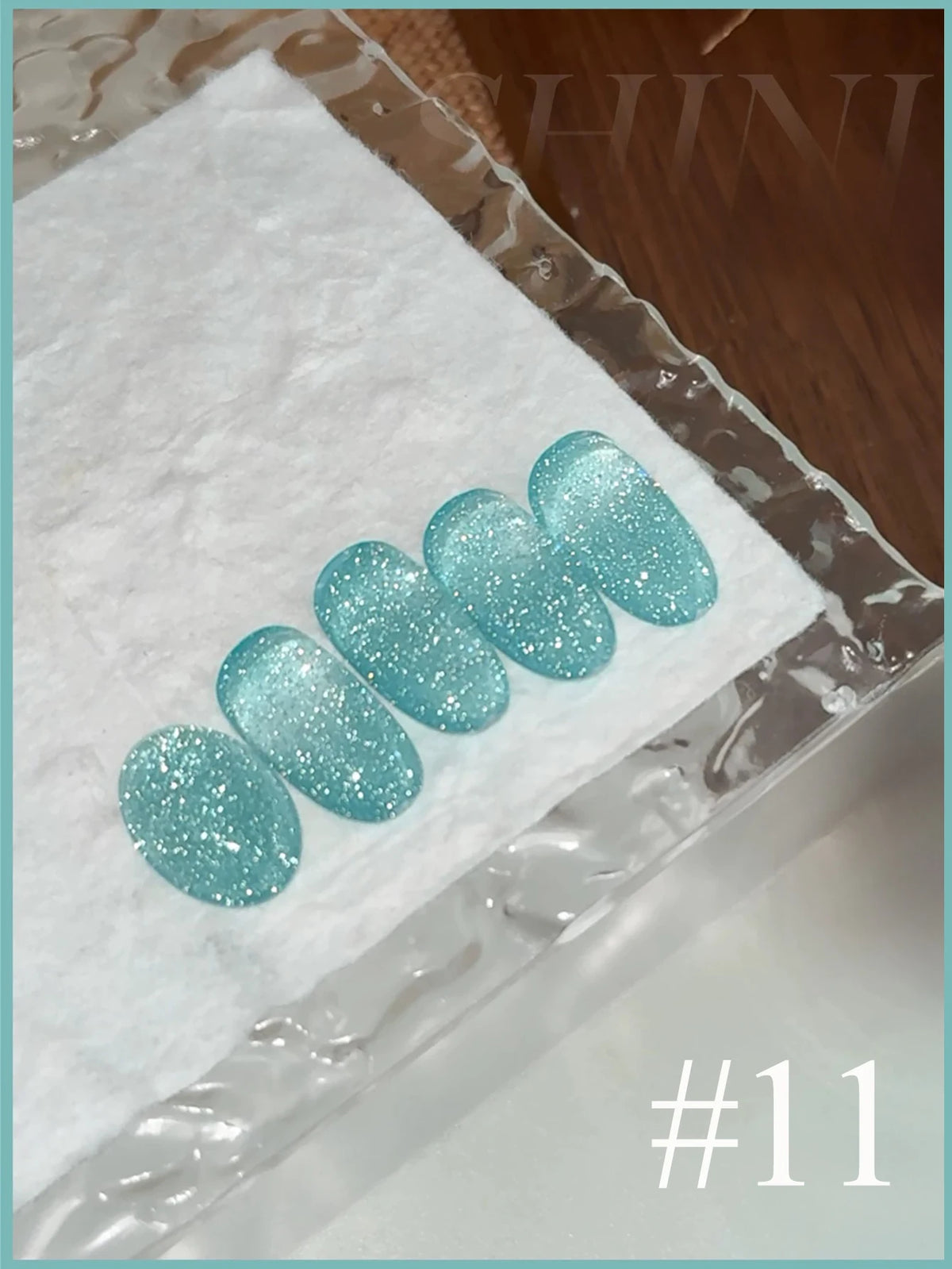 MN 1-9PCS Pink Blue White Green Color Series Gel Nail Polish With Strobe Glitter Brocade Diamond Gel Polish