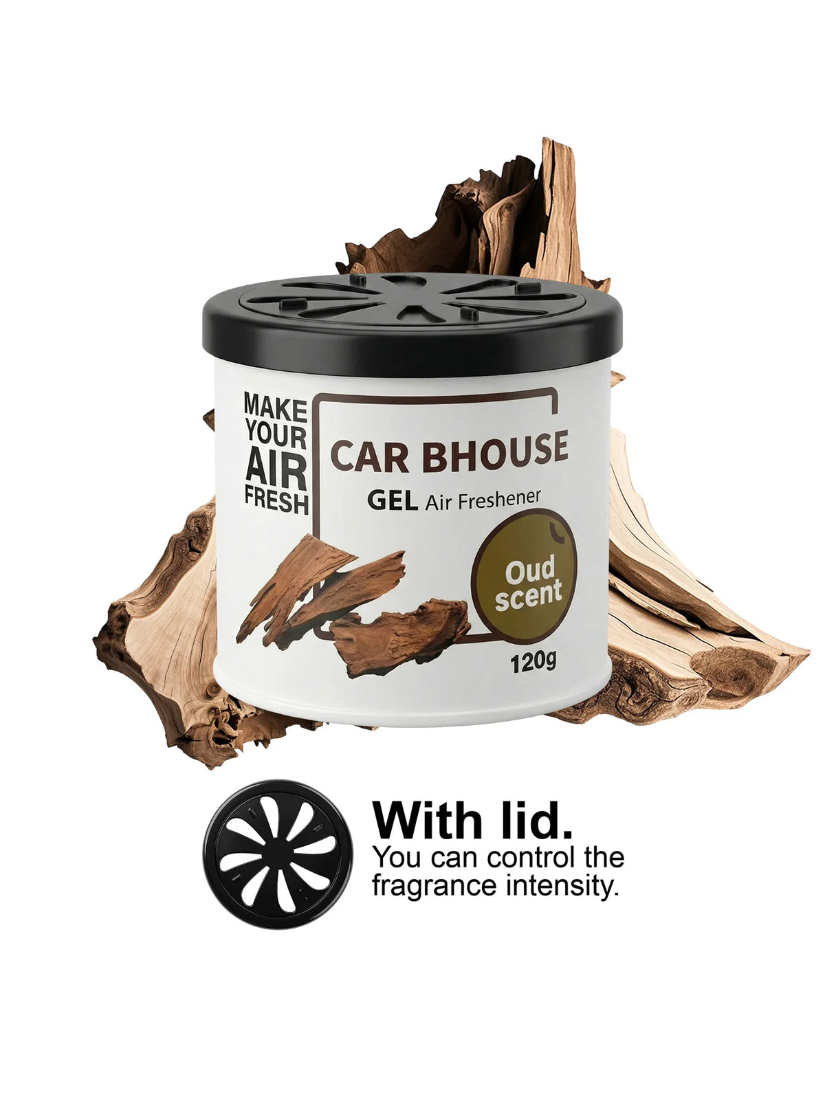 Dual-Purpose Air Freshening Gel for Cars and Homes, 120g with Fruity and Floral Fragrance, Providing Long-Lasting Scent.