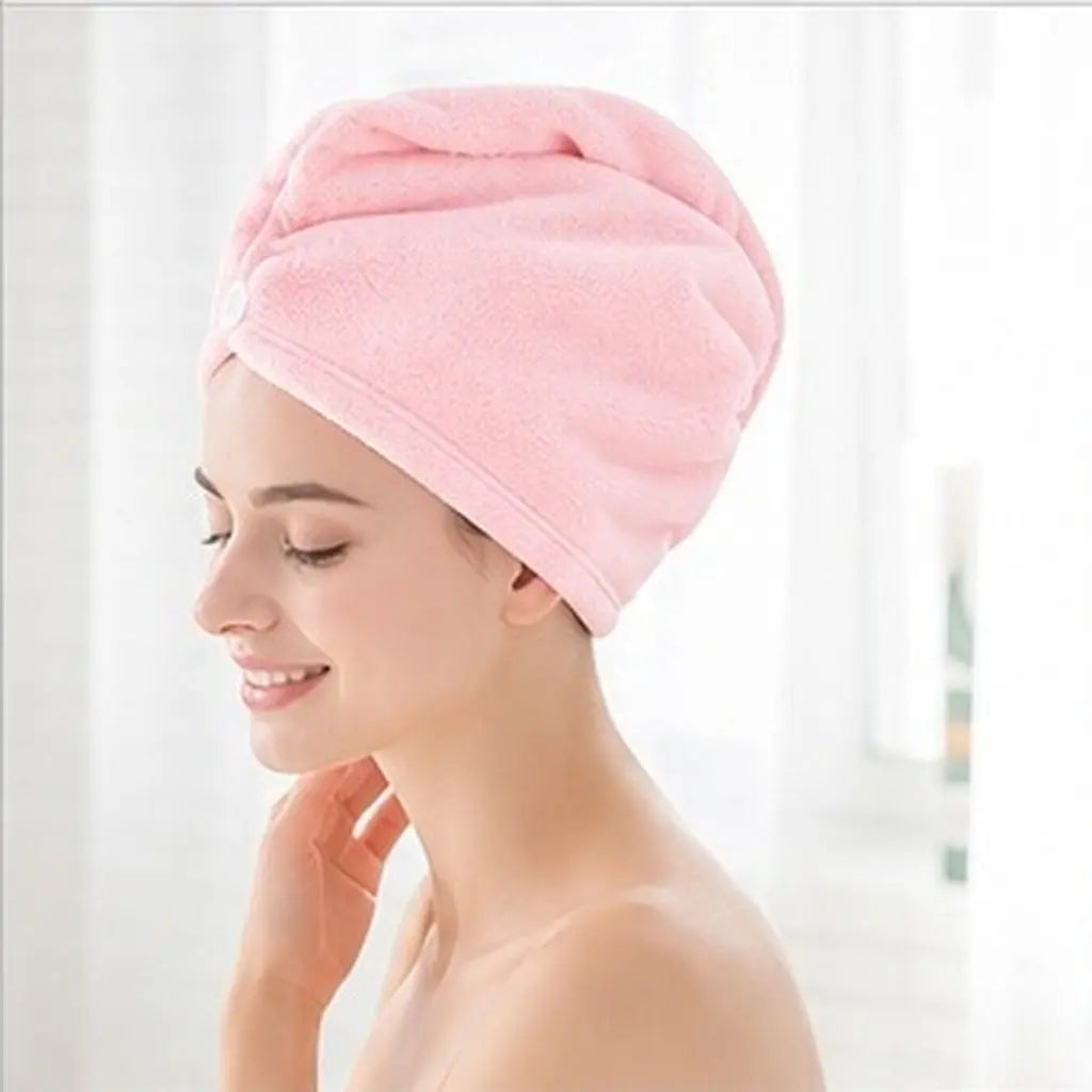 3Pcs Practical Hair Wrap Fashionable Simple Design Not Too Tight Girls Head Towels Fast Drying Water-Absorption Towels