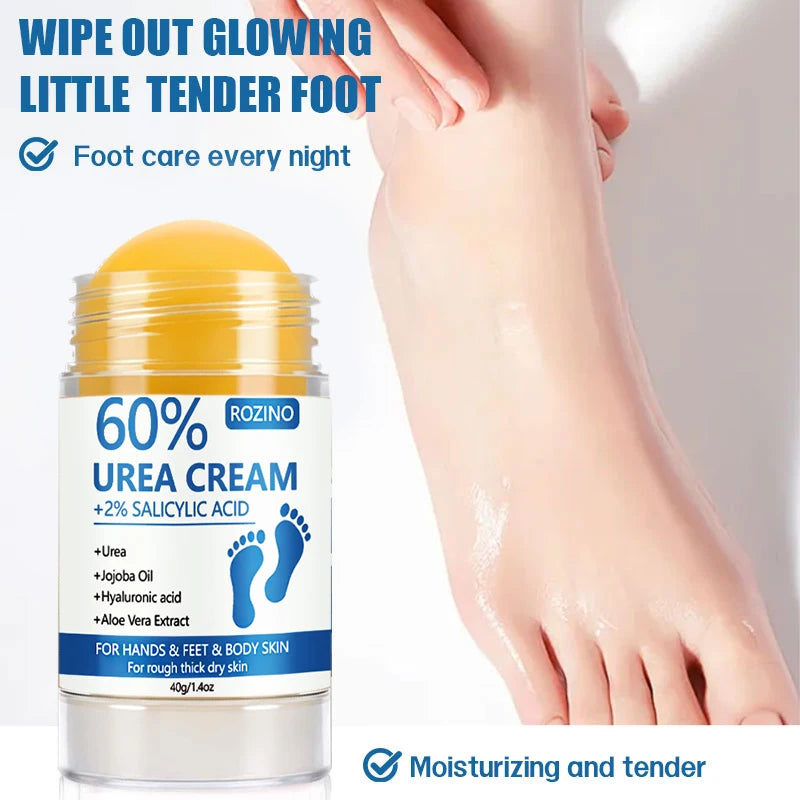[Super Anti-Cracking] 60% Urea + 2% Salicylic Acid Hand and Foot Stick, Super Strong 50X Anti-Cracking Hand and Foot Cream Stick Plus+, Super Strong Anti-Cracking, 2-Minute Deep Hydration, Fast Results, Deep Moisturizing, Loc